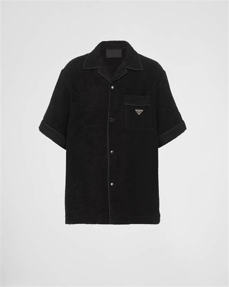 cotton bowling shirt prada|prada 3xl shirt.